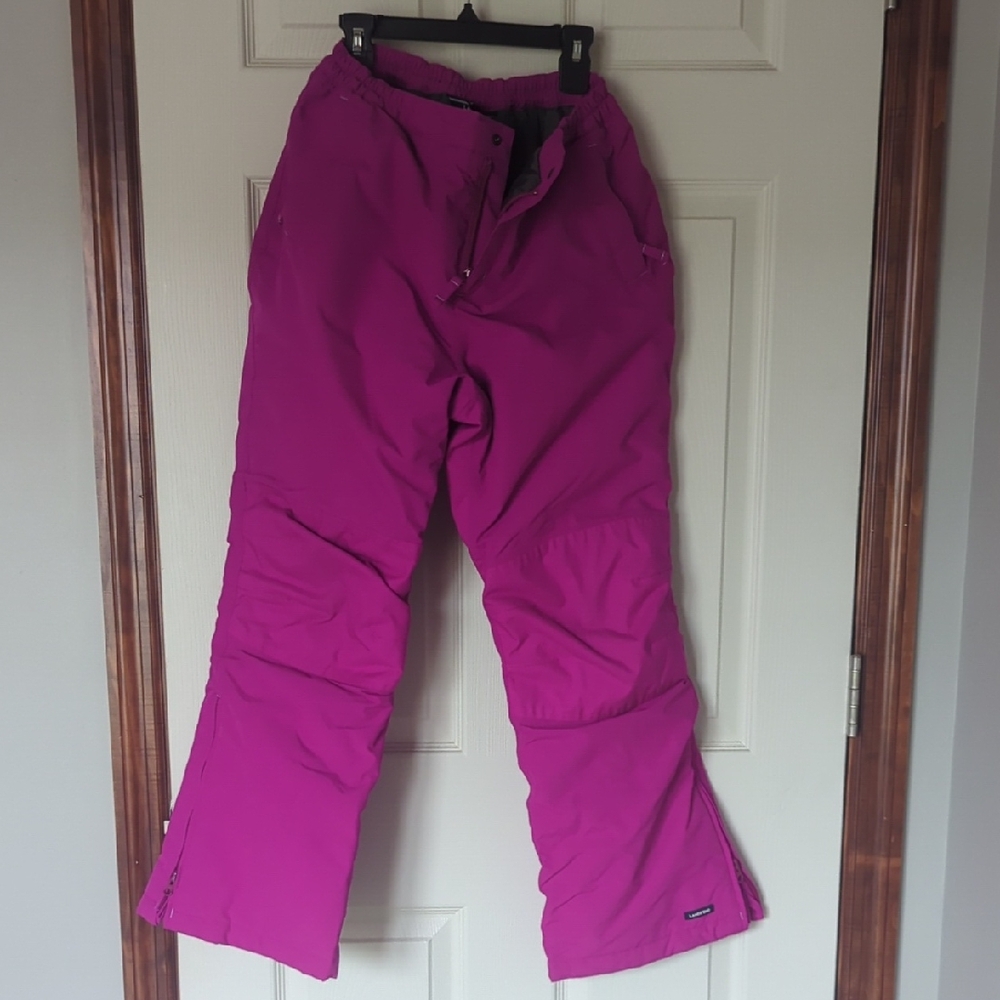 Lands' End Girls Bright Magenta Snow Pants